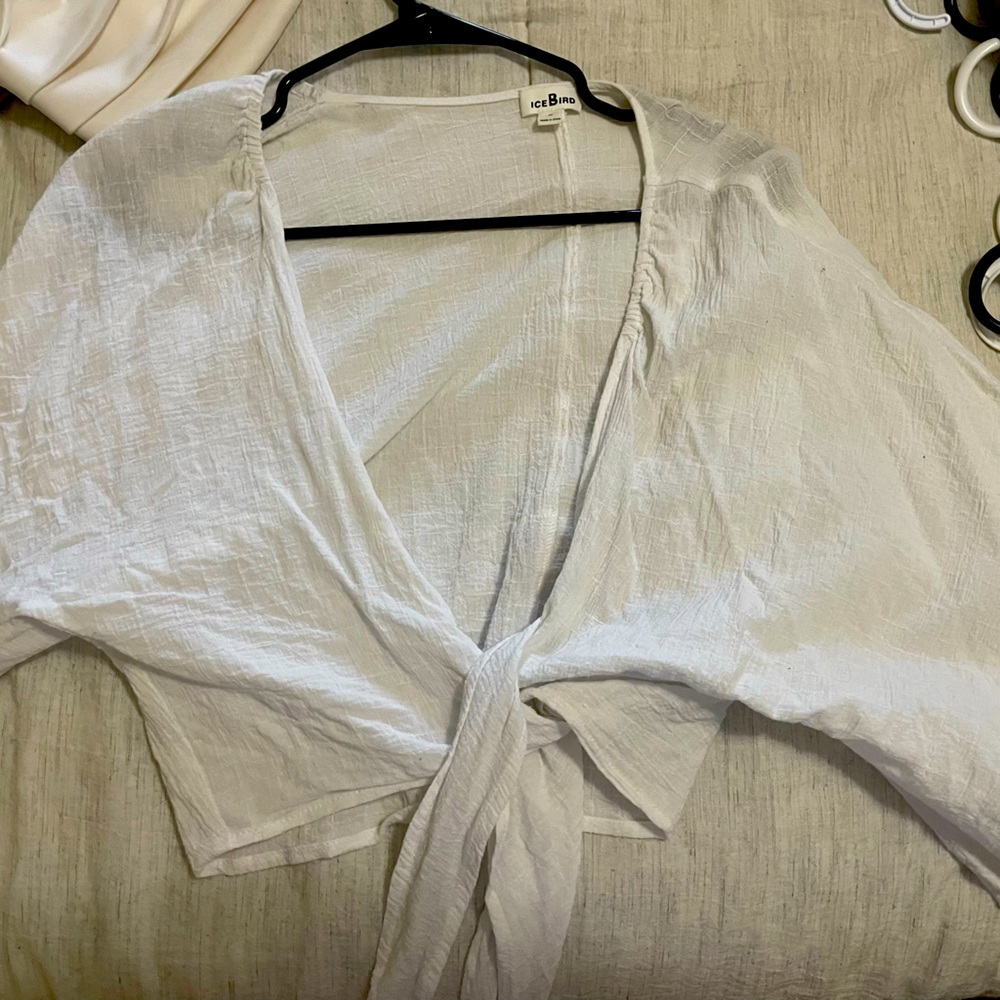 Front tie blouse